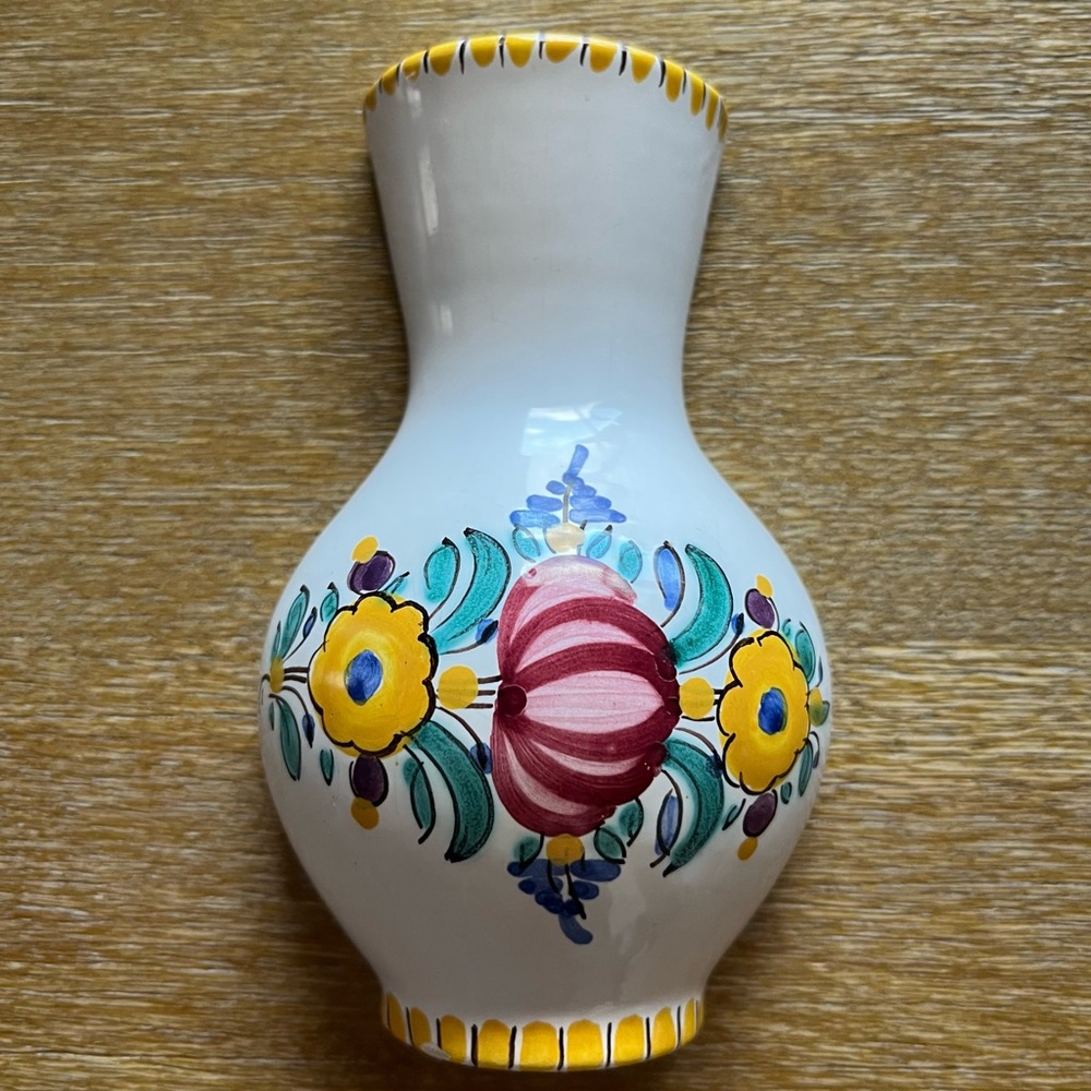 Vintage Modra PotteryHand-Painted (wall) Bud Vase